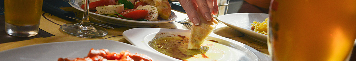 Eating Mediterranean Middle Eastern Lebanese at Balade restaurant in New York, NY.